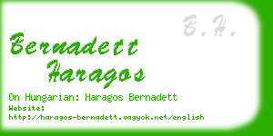 bernadett haragos business card